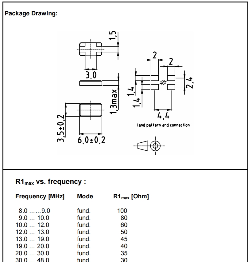 XMP-6135-1A-12pF-30MHz,6G物聯網晶振,KVG進口無源晶體XMP-6100
